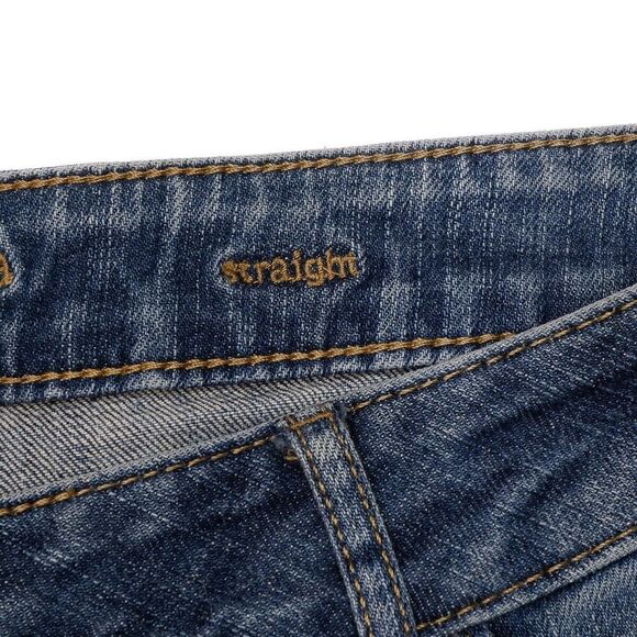 Simply Vera Wang Jeans Women 14 Straight Cropped High Mid Blue Measures 36 x 22 - Picture 4 of 11